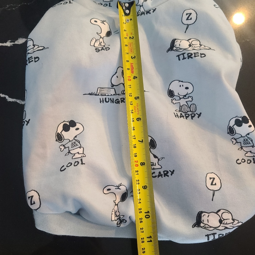 Nwot Snoopy Light Blue Dog Hoodie. Small, Fits Like A Medium - Picture 9 of 10
